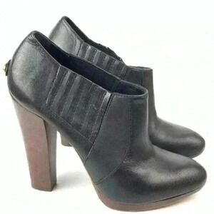 bcbgmaxazria boots 8.5 38.5 black leather platform